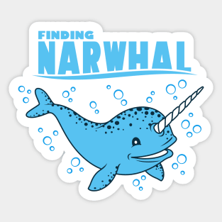 Finding Narwhal Ocean Not Dabbing Funny Parody Sticker